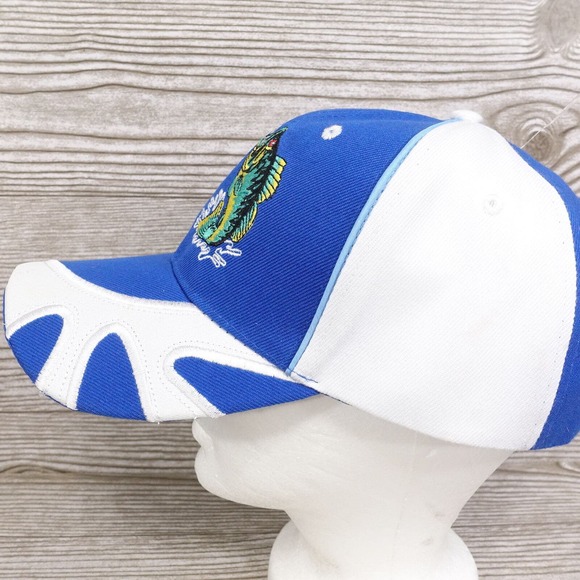 BASS FISHING ONE SIZE FITS ALL MULTICOLOR ADJUSTABLE BASEBALL HAT CAP - Picture 4 of 8